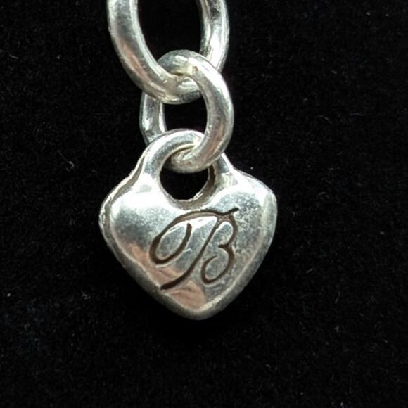 Brighton Cream Enamel Silver Tone Scroll Heart Dual Chain Pendant Necklace - Picture 6 of 6